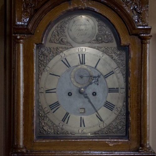 Veined grandfather clock. Photo: Bergen City Museum.