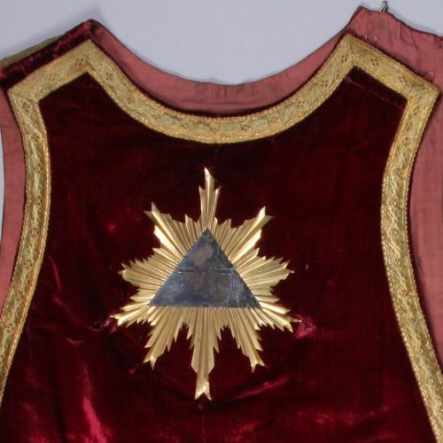 Chasuble from St Jørgen’s Church, detail front. Photo: Bergen City Museum.