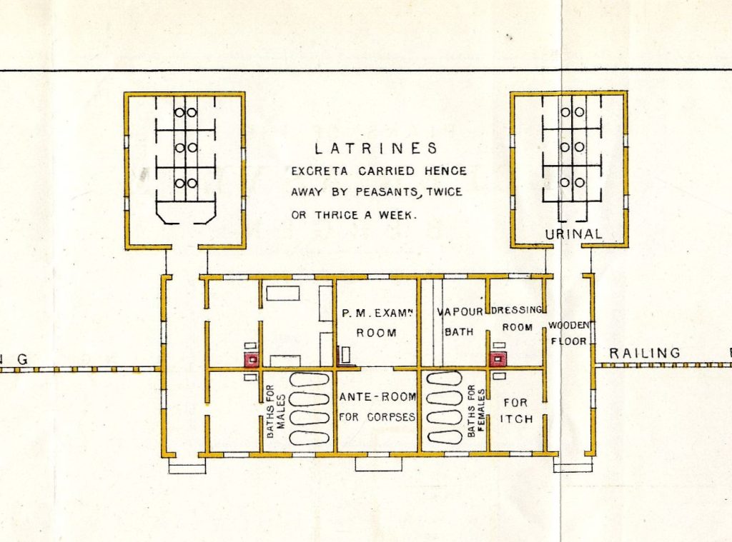 Tegning. Fra: Henry Vandyke Carter: Report on Leprosy and Leper-asylums in Norway; with references to India (1874)