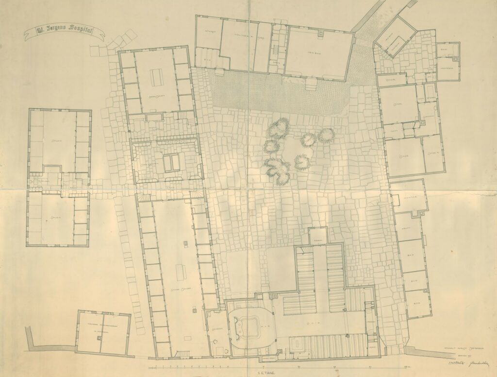Drawing by architects Lindstrøm and Tvedt 1921. Bergen's Architects' Association, ArkiVest.
