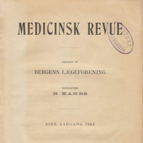 Tittelblad Medicinsk Revue 1904